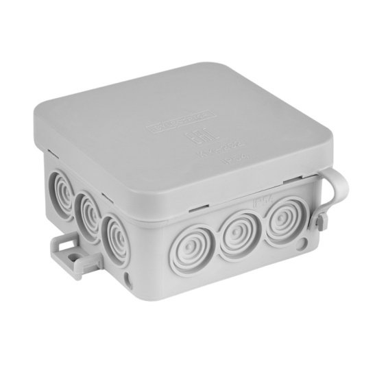 Коробка монтажная КМ-292 серая 75*75*40мм IP54 Светоприбор