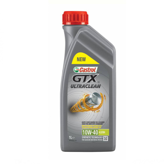 Масло моторное Castrol GTX ULTRACLEAN (А3/В4) SAE 10W40, 1 л, API SN/SP, полусинтетическое, (Турция) ---