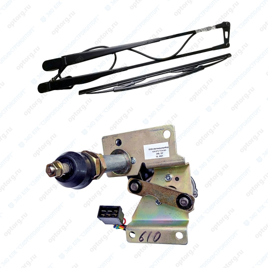 АМ.50.5205.82.756570 СТЕКЛООЧИСТИТЕЛЬ ЛЕВЫЙ ПАЗ-3205,4234 (в сборе со щеткой, рычагом, с трубкой) 24 В.