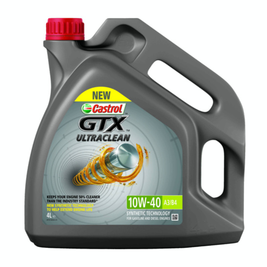 Масло моторное Castrol GTX  SAE 10W40, 4 л, API SL, полусинтетическое, (Турция)