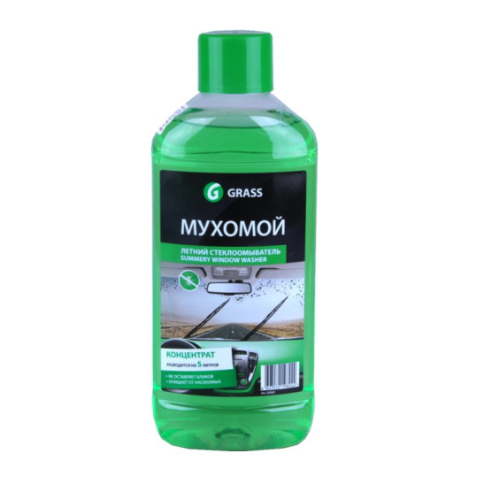  Летний стеклоомыватель (концентрат) "Mosquitos Cleaner" (Мухомой) 1л Грасс (Grass) 220001/110103