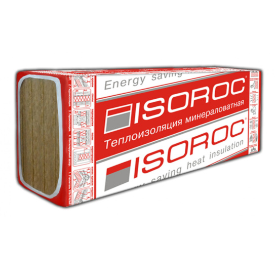 УТЕПЛИТЕЛЬ "ISOROC" Изофас СЛ 6х1000*600*50мм (0,18м3/3,6м2) 120 кг/м3