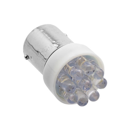 СВЕТОДИОД (А12-21) (12V T15 9LED, 203110) УКАЗАТЕЛЕЙ ПОВОРОТОВ, СТОПОВ (9 с/д) 12 В.