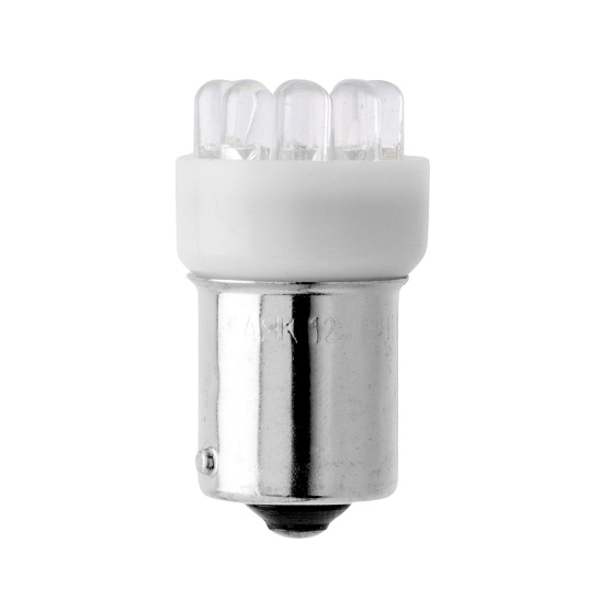 СВЕТОДИОД (А12-21) (12V T15 9LED, 203110) УКАЗАТЕЛЕЙ ПОВОРОТОВ, СТОПОВ (9 с/д) 12 В.