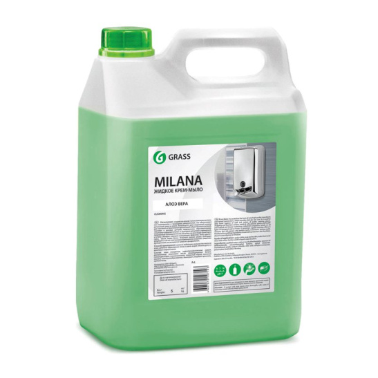 Жидкое крем-мыло Milana «Алоэ вера» канистра 5 кг Грасс (Grass) 126605