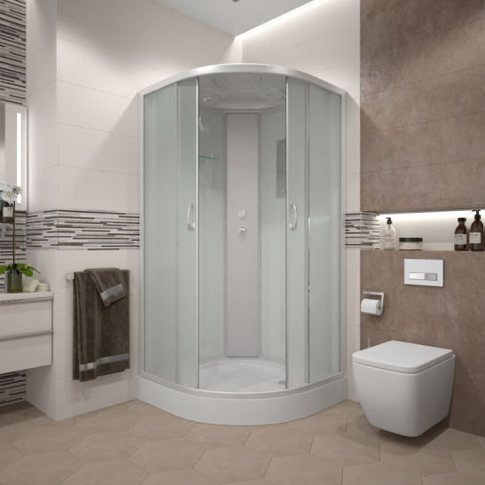 Душевая кабина 800x800x2150 мм, Erlit ER3508P-C3-RUS, Россия