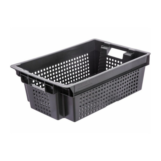 Ящик п/э 600х400х200 1,4кг. цв. чёрный арт.102