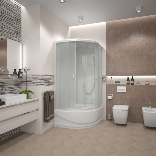 Душевая кабина 900x900x2150 мм, Erlit ER3509TP-C3-RUS, Россия