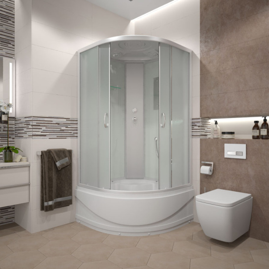 Душевая кабина 900x900x2150 мм, Erlit ER3509TP-C3-RUS, Россия