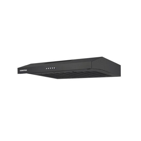 Вытяжка кухонная CENTEK CT-1801-60 Black черная, козырьковая, 3 скорости, LED