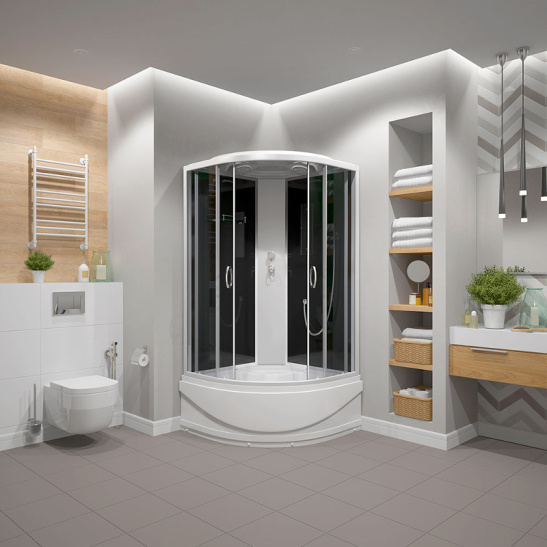 Душевая кабина 800x800x2150 мм, Erlit ER3508TP-C4-RUS, Россия
