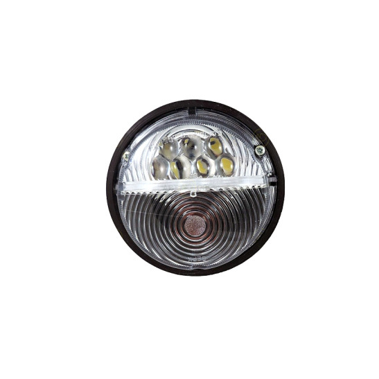 ПФ 130 LED ПОДФАРНИК ГАЗ, ЗИЛ, УАЗ светодиодный 12 В. (пластм.) (бесцвет., с ДХО)