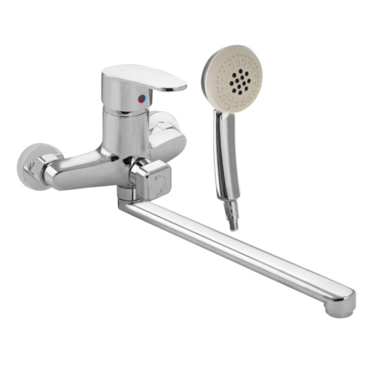 Смеситель для ванны однорычажный с длинным изливом, 48010, Сатурн, Санакс