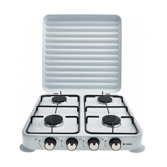 Газ. плита DELTA D-2208 4  конф.  (настольная) белая 
