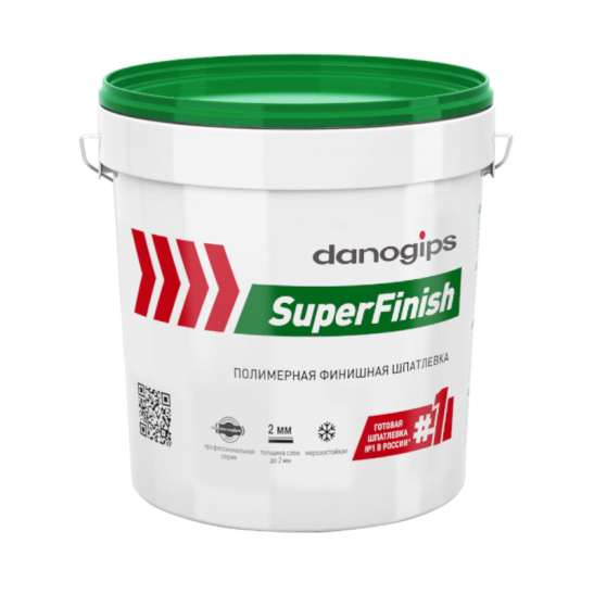 Шпатлевка полимерная "SuperFinish", 18,1 кг, 11 л, Danogips, Россия