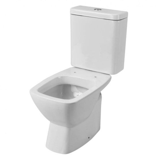 Унитаз-компакт Santek Нео SLIM (тонкое сиденье), 1WH302470, горизонтальный выпуск, двухрежимная  арматура OLIVEIRA, нижний  подвод, сиденье с микролифтом