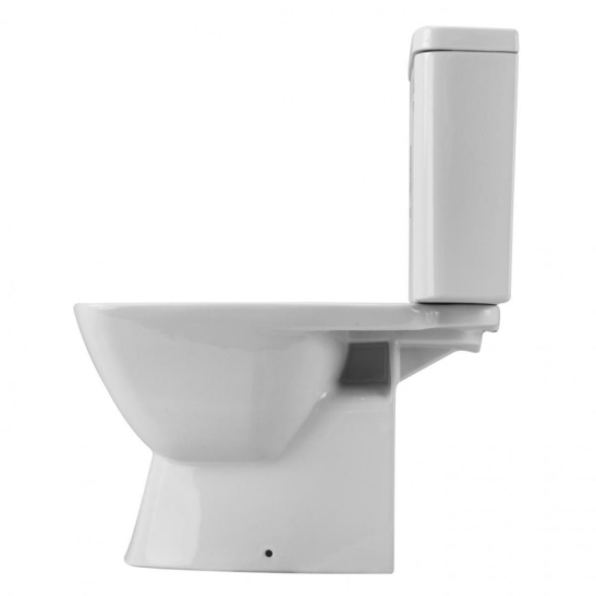 Унитаз-компакт Santek Нео SLIM (тонкое сиденье), 1WH302470, горизонтальный выпуск, двухрежимная  арматура OLIVEIRA, нижний  подвод, сиденье с микролифтом