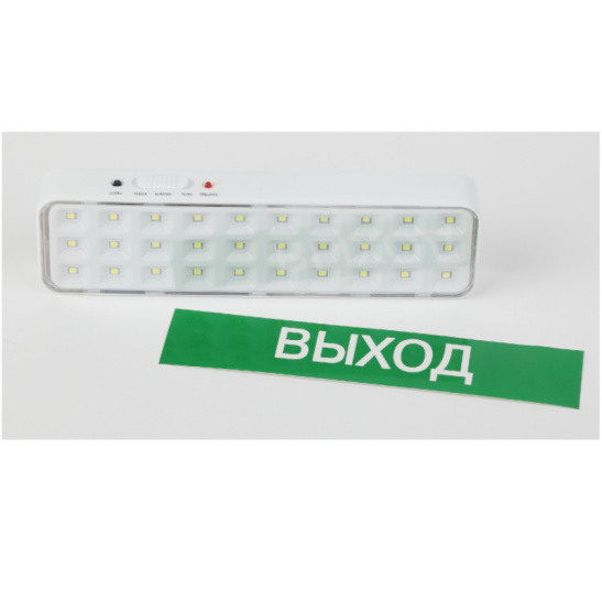 Светильник аварийный ЭРА ДБА 102-0-20, 3 Вт, аккумулятор, 30 LED, 5 ч, наклейка выход, 220 В