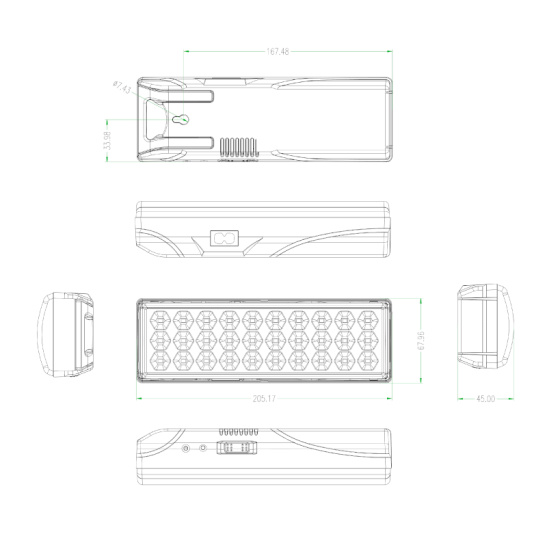 Светильник аварийный ЭРА ДПА 101-0-20, 3 Вт, аккумулятор, 30 LED, 6 ч, 220 В
