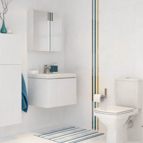 Унитаз-компакт Cersanit Colour Clean On 011 горизонтальный выпуск, двухрежимная арматура, нижний  подвод, сиденье с микролифтом