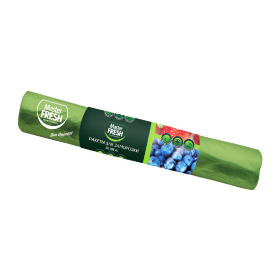 Пакеты для заморозки, ПНД, (упак. 30 шт), 25x32 см, 5789, Master Fresh, Россия