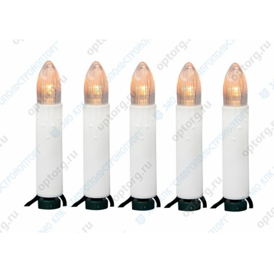 Гирлянда светодиодная "Свечи" (303-084) 30 LED, 6 м, теплый белый, IP20