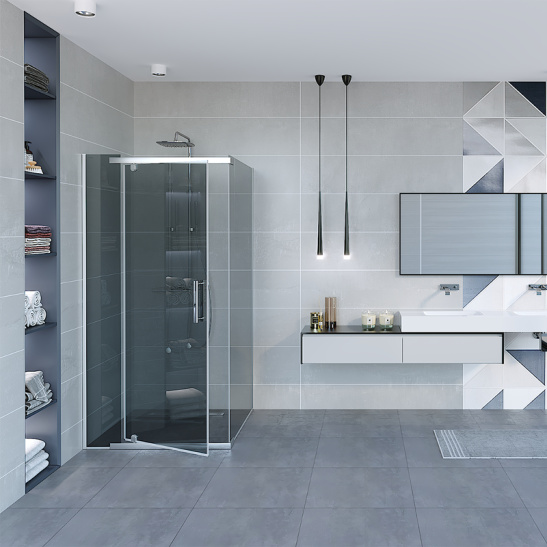 Душевое ограждение 1000x1000x2000 мм, Erlit ER10110H-C4, квадратное Китай