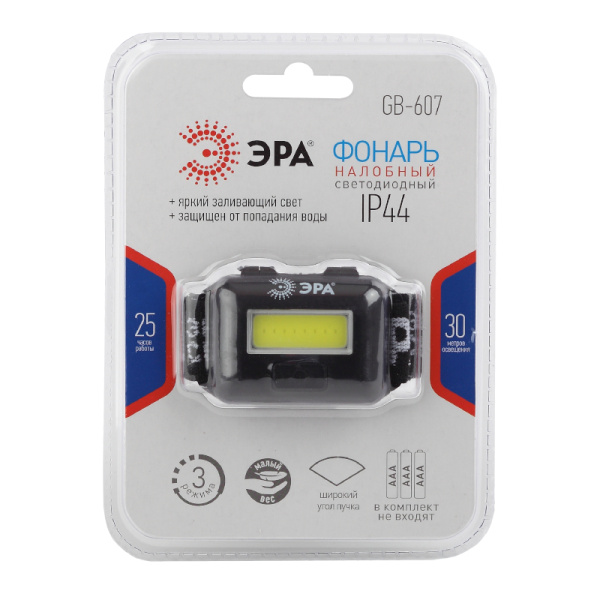 Фонарь ЭРА GB-607 COB LED налобный