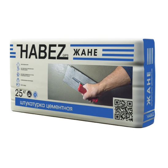 Штукатурка цементная Habez-Gips "Жане", 25 кг, серая, Россия