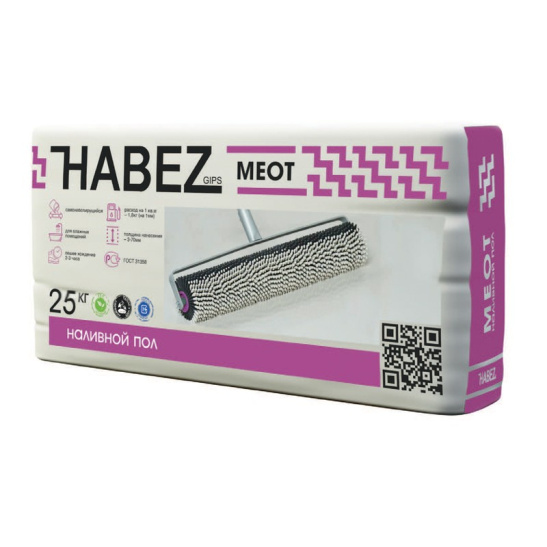 Наливной пол цементный Habez-Gips "МЕОТ", 25 кг, Россия