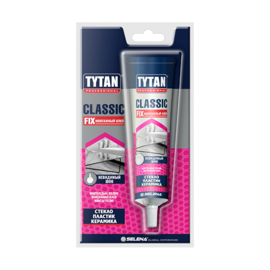 Клей каучуковый монтажный Tytan Professional Ciassic Fix, 100 мл., прозрачный