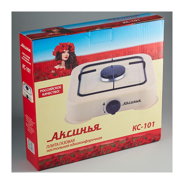 Плита газовая Аксинья КС-105 1 конф. (настольная)  бежевая