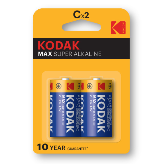 Батарейка Kodak MAX  LR-14 BL-2, 1,5 В