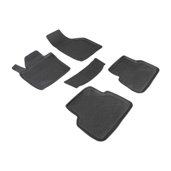 КОВРИКИ САЛОНА VW Tiguan/2010-17/тигуан/резина выс.борт/Seintex/82565/