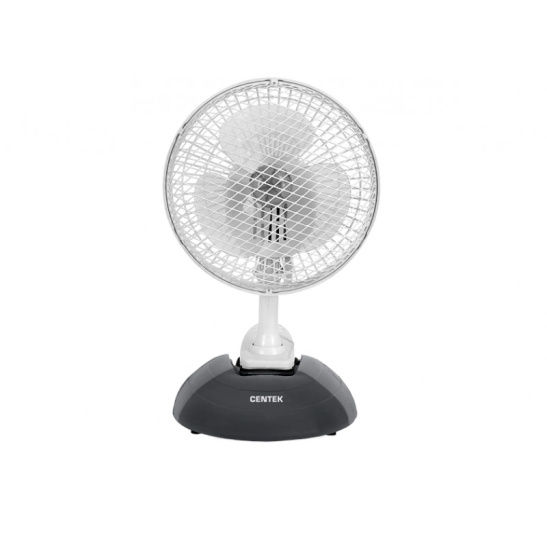 Вентилятор настольный Centek CT-5003 GRAY (серый) 19см, 2 скорости, поворот 90°, клипса