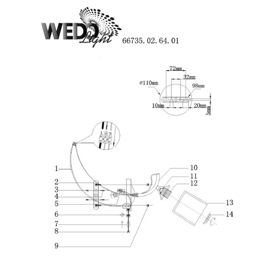 Бра WEDO LIGHT 66735.02.64.01