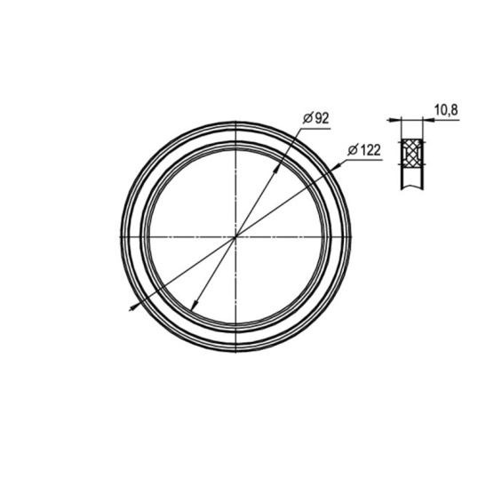 Прокладка 008 (Ч) (между бачком и унитазом)