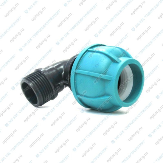 Отвод компрессионный 90° с наружной резьбой 63x2 1/2′′, Unio by ProAqua, Китай