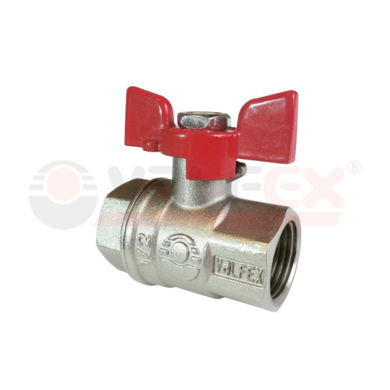 Кран шаровый Valfex 11б27фт1М PREMIUM вода бабочка вн/вн Ду-15 Ру-16 