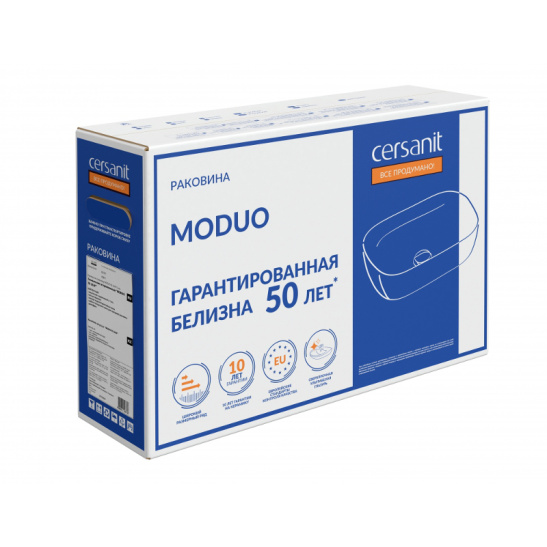Раковина MODUO LEAF 55 встраиваемая на столешницу, г. Сызрань