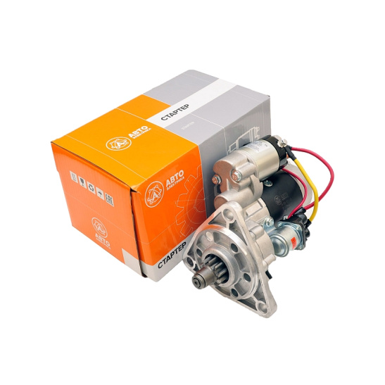 9-182-780М АЕ СТАРТЕР ЗИЛ,ПАЗ,ГАЗ (дизельн.) 12 В 4,9 кВт (редукторный, увелич. мощности, со смещенным редуктором, с доп. реле) "АВТОЭЛЕКТРИКА"