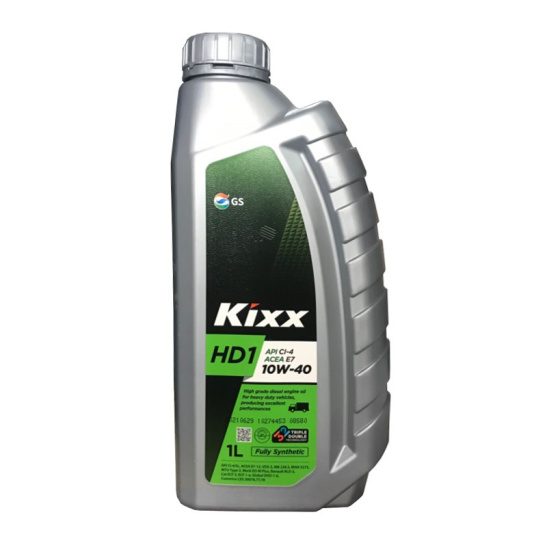 Масло моторное KIXX HD1 Diesel, (ACEA E7) SAE 10W40, 1 л, API SL/CI-4, полусинтетическое, (двиг. дизельный)