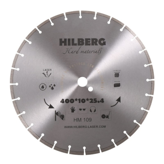 Диск алмазный отрезной "Hard Materials"400х10*25,4мм, Trio-Diamond (Трио-Диамант) арт.HM109