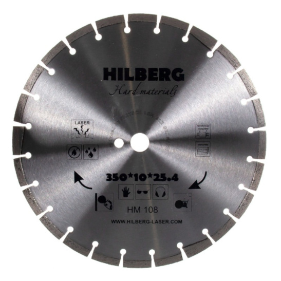 Диск алмазный отрезной "Hard Materials"Лазер 350х10*25,4мм, Trio-Diamond (Трио-Диамант) арт.HM108