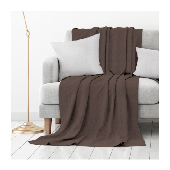 Покрывало "Волшебная ночь" полиэстер 140*220см  цв.шоколад