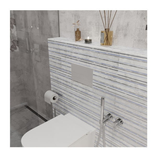 Плитка облицовочная 300x600 мм "Куба" светло-серая люкс (сорт 1) ГОСТ 13996-2019 AXIMA (Россия)