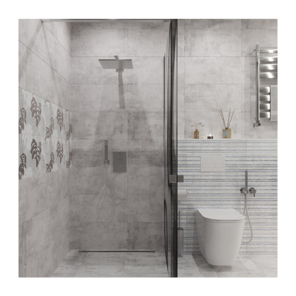 Плитка облицовочная 300x600 мм "Куба" светло-серая люкс (сорт 1) ГОСТ 13996-2019 AXIMA (Россия)