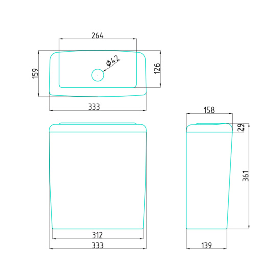 Унитаз-компакт GESSO Атлас home de luxe, УТ-00015688, косой выпуск, двухрежимная арматура, нижний  подвод, сиденье с микролифтом