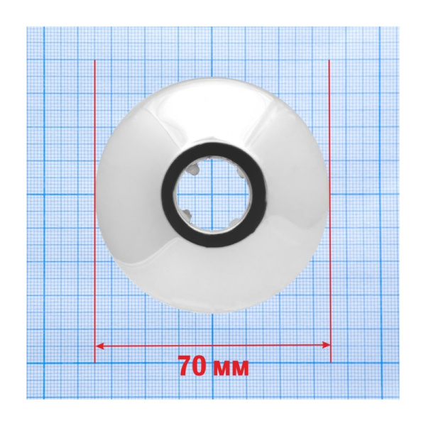 Чашка декоративная (отражатель) 1/2" (70*20*22 мм) конус (нерж., хром)