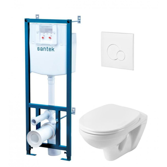 ПЭК Бореаль (подвесной унитаз+инсталляция+кнопка белая+сиденье с микролифтом), 1WH302464, (г. Чебоксары)